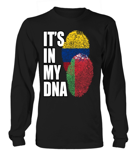 Belarusian And Colombian Mix Heritage DNA Flag Long sleeved Unisex