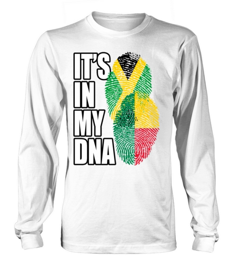 Beninese And Jamaican Mix Heritage DNA Flag Long sleeved Unisex