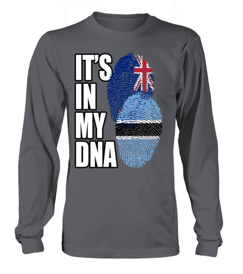 Botswana And New Zealand Mix Heritage DNA Flag Long sleeved Unisex