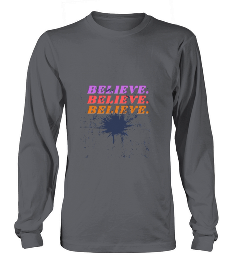 Colorful Retro Positivity Typography T Shirt Long sleeved Unisex