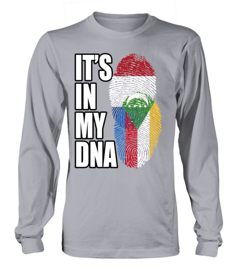 Comoran And Dutch Mix Heritage DNA Flag Long sleeved Unisex