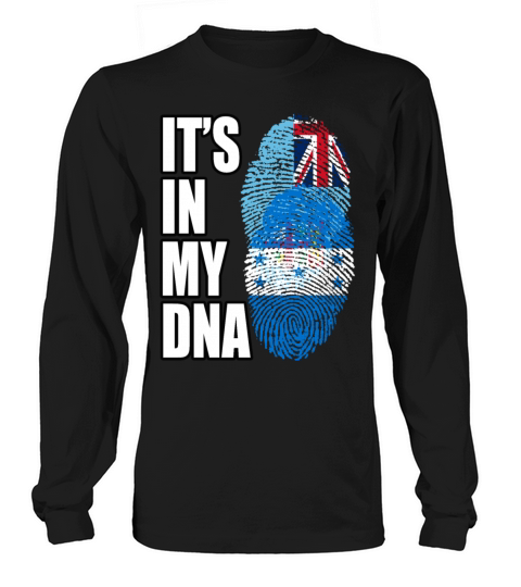 Fijian And Honduran Mix Heritage DNA Flag Long sleeved Unisex