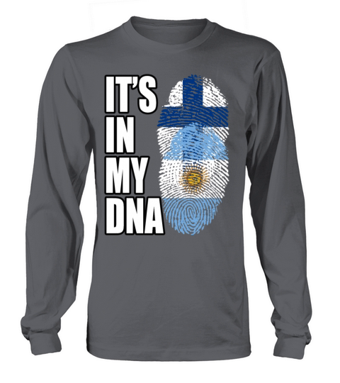 Finland And Argentinian Mix Heritage DNA Flag Long sleeved Unisex