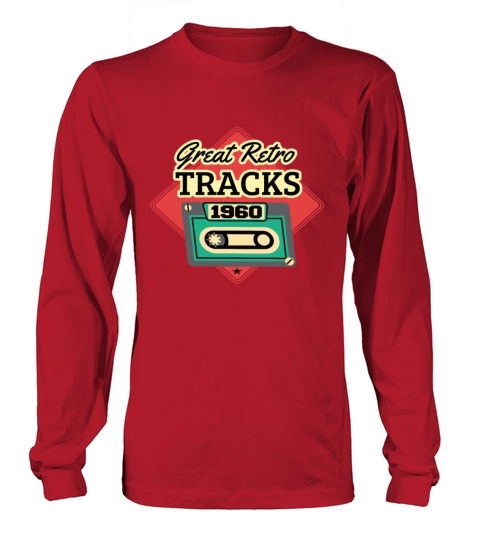 Great Retro Tracks 1960 Cassette Vintage Birthday Long sleeved Unisex