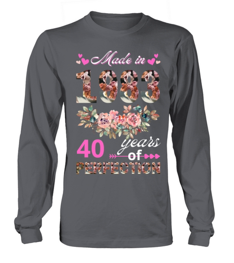 Made In 1983 Floral 40 Year Old 40th Birthday Long sleeved Unisex