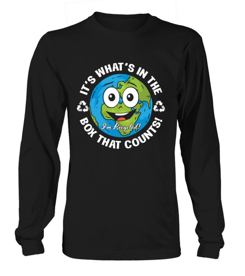 Recycling Its Whats In The Box Go Green Recycler Long sleeved Unisex