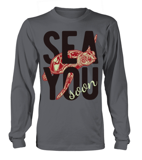 Sea You Soon Hipster Ocean Turtle Long sleeved Unisex
