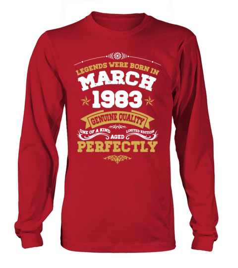 Vintage Aged To Perfection March 1983 Long sleeved Unisex