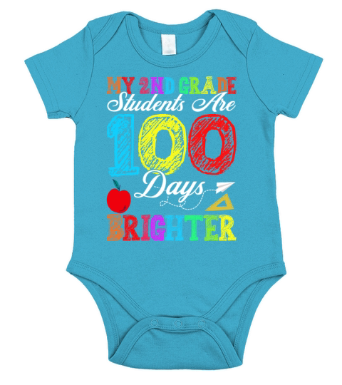 100 Days Of School Design for Kindergarten Teacher Short Sleeve Baby One-Piece