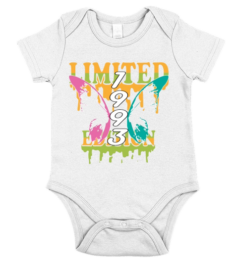 1993 Born Limited Edition Butterfly Gift Short Sleeve Baby One-Piece