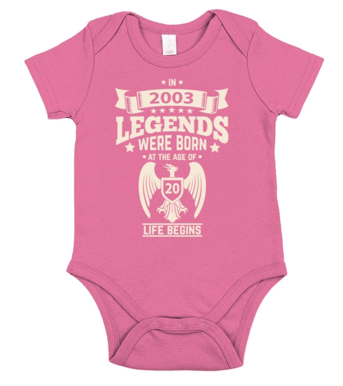20th Birthday Gifts for Men and Women 2003 Short Sleeve Baby One-Piece