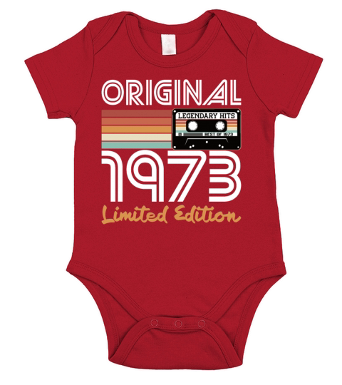 50th birthday vintage 1973 original 1973 Short Sleeve Baby One-Piece