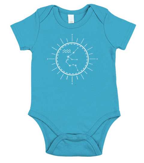 Aquarius Zodiac Constellation Short Sleeve Baby One-Piece
