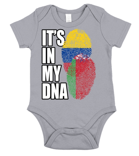 Belarusian And Colombian Mix Heritage DNA Flag Short Sleeve Baby One-Piece