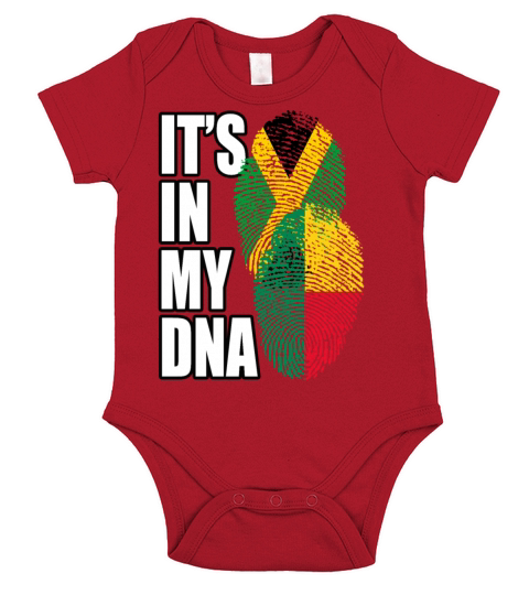Beninese And Jamaican Mix Heritage DNA Flag Short Sleeve Baby One-Piece