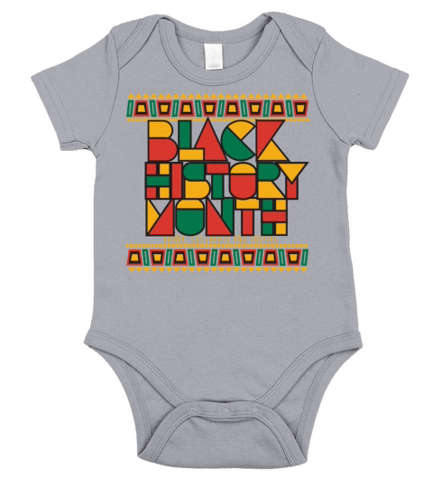 Black Geometric History Month Short Sleeve Baby One-Piece