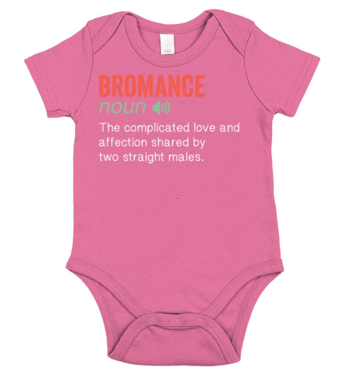 Bromance Noun Funny humor quote Short Sleeve Baby One-Piece