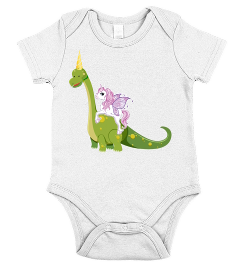 Dinosaur Unicorn Short Sleeve Baby One-Piece