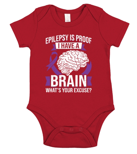 Epilepsy Brain Purple Ribbon Epileptic Epilepsy Short Sleeve Baby One-Piece