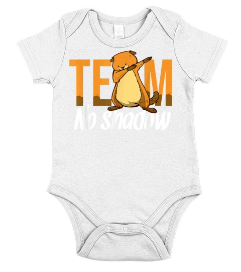 Funny Groundhog Day Team No Shadow Dabbing Kids Short Sleeve Baby One-Piece