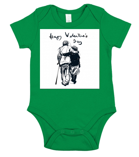 happy valentine Short Sleeve Baby One-Piece