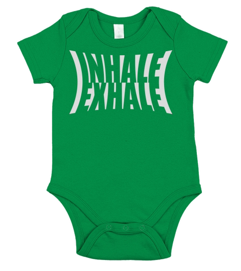 inhale exhale yoga quote Short Sleeve Baby One-Piece