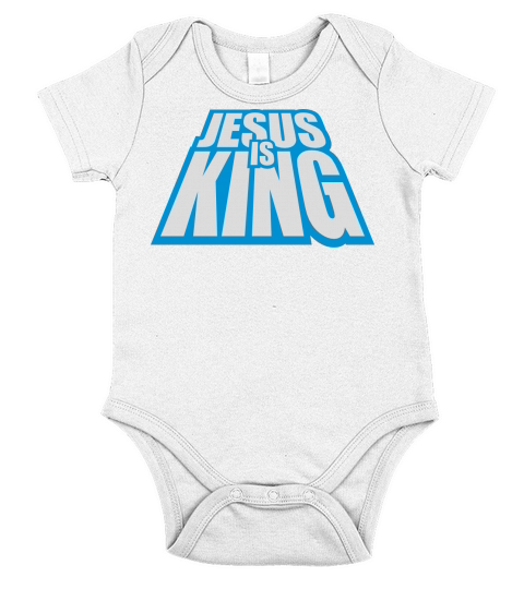 jesus is king quote Short Sleeve Baby One-Piece