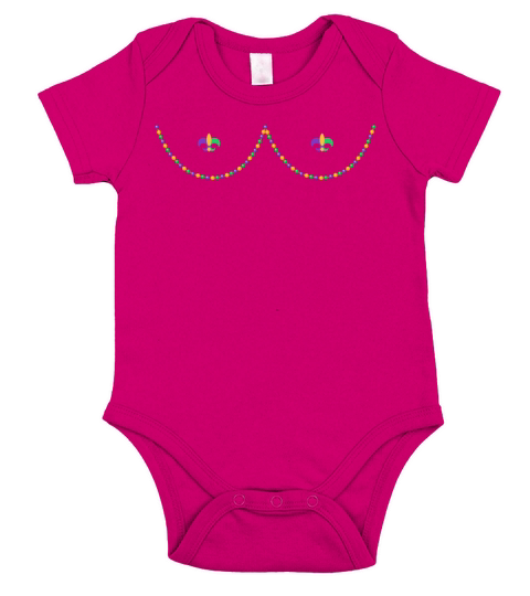 Mardi Gras Party New Orleans Louisiana Parade Short Sleeve Baby One-Piece