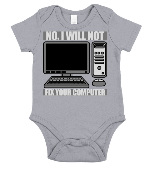 not fix your computer Short Sleeve Baby One-Piece