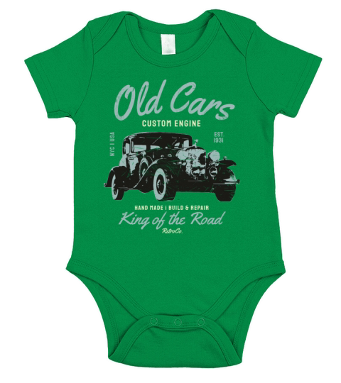 Old Cars Classic Car Vintage Sportscar Short Sleeve Baby One-Piece