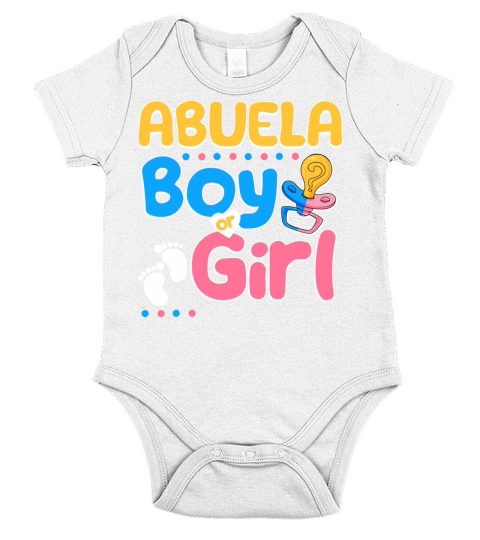 Pink or Blue Abuela Loves You Spanish Grandmother Short Sleeve Baby One-Piece