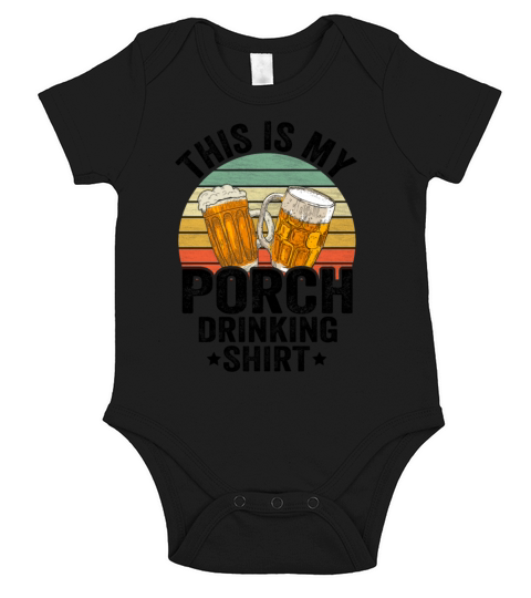 Powered By Craft Beer Brewing Making Porch Drinker Short Sleeve Baby One-Piece