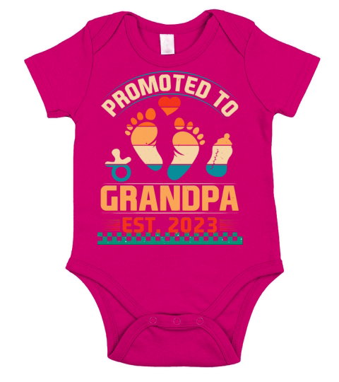 Promoted To Grandpa 2023 loading for pregnancy ann Short Sleeve Baby One-Piece
