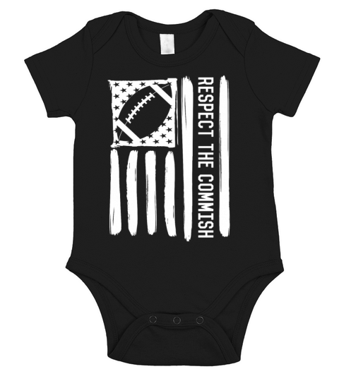 Respect the Commish Fantasy Football Commissioner Short Sleeve Baby One-Piece