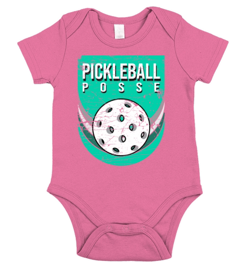 Retro Vintage Pickleball Posse For Pickers Short Sleeve Baby One-Piece