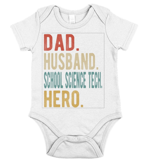 School Science Tech Dad Husband Hero Short Sleeve Baby One-Piece