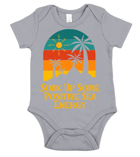 Soak Up to Positive Sea Energy Summer Trip Short Sleeve Baby One-Piece