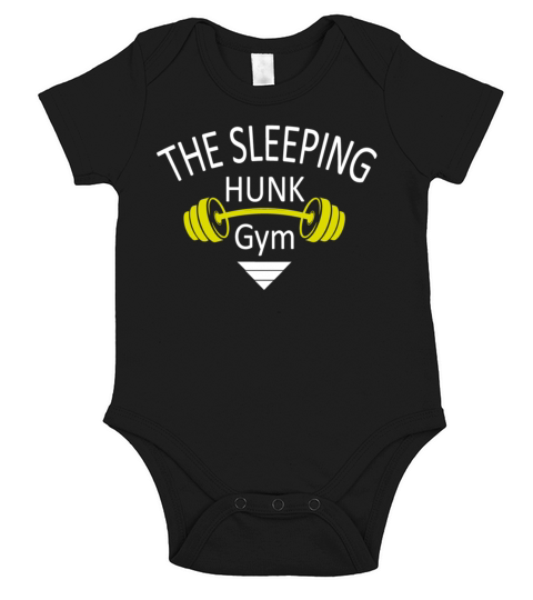the sleeping hunk gym Short Sleeve Baby One-Piece