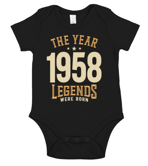 The Year 1958 65th Birthday Short Sleeve Baby One-Piece