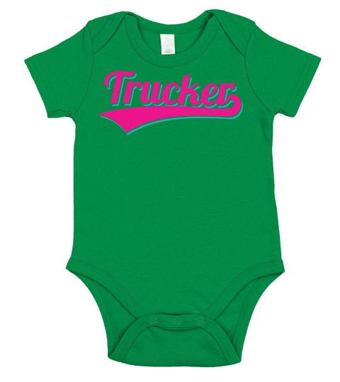trucker logo Short Sleeve Baby One-Piece