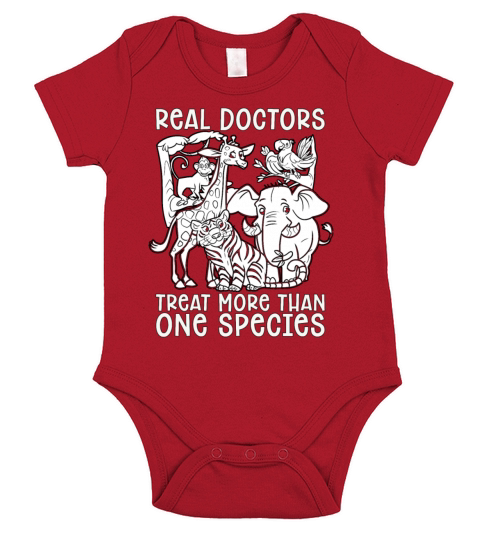 Veterinary Real Doctors Treat Animals Veterinarian Short Sleeve Baby One-Piece