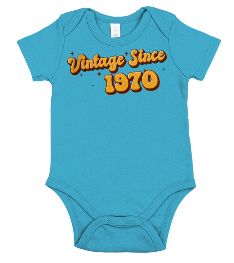 Vintage since 1970 53 Year of Perfection - 53rd Short Sleeve Baby One-Piece