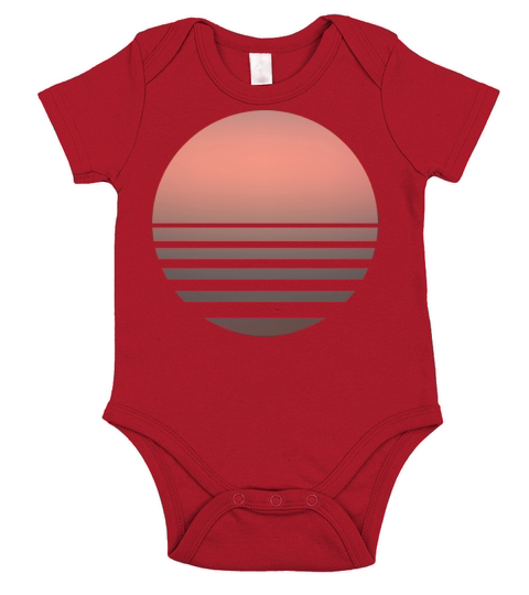 Vintage sunset Short Sleeve Baby One-Piece
