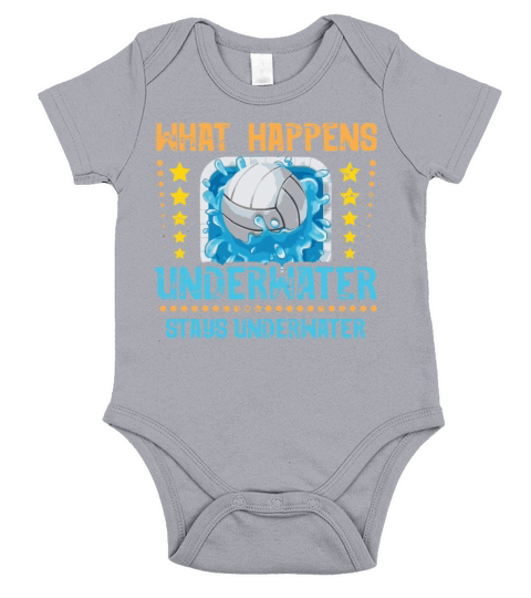 Water Polo What Happens Underwater Stays Underwate Short Sleeve Baby One-Piece