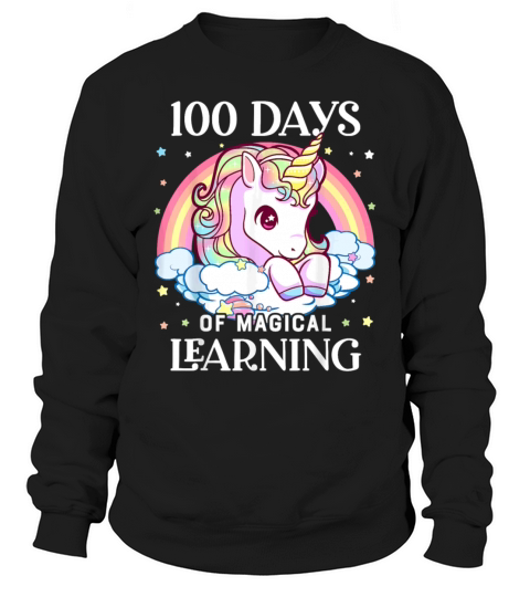 100 Days of School Unicorn Girls Teacher 100th Day Sweatshirt Unisex