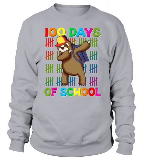 100th Day Of School Sloth Dabbing Sloth Lover Kids Sweatshirt Unisex