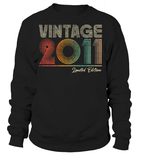 12 Years Old Vintage 2011 12th Birthday Gifts Sweatshirt Unisex