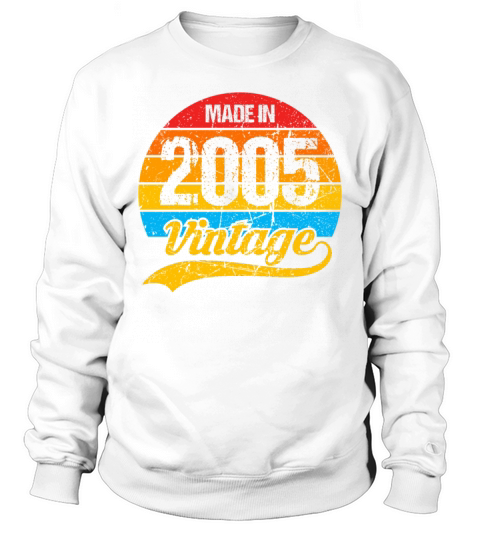 18 Years Vintage 2005 Retro 18th Birthday Sweatshirt Unisex