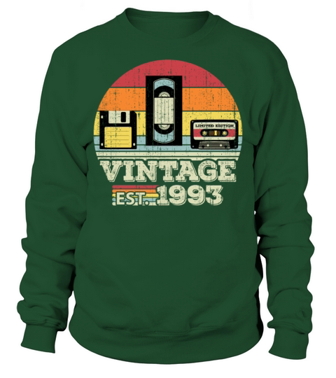 30 Year Old Vintage 1993 30th Birthday Gift Sweatshirt Unisex