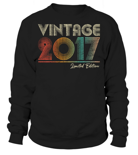 6 Year Old Vintage 2017 6th Birthday Gift Sweatshirt Unisex
